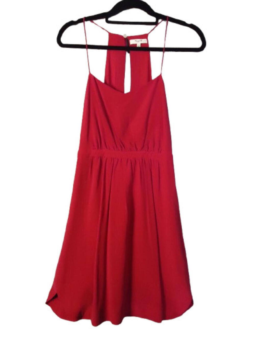 Madewell Daylight Delicate Strap SweetHeart Neck Mini Dress Size 2 Key Hole Back